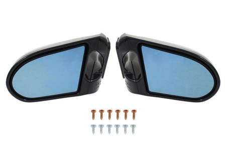 Lusterka Uniwersalne Zero Style Black Manual Blue Glass