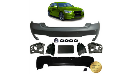 Tylny zderzak sport PDC zestaw z dyfuzorem BMW 1 F20 F21 przed liftem 2011-2015