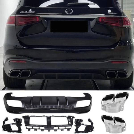 DYFUZOR MERCEDES GLS X167 LOOK AMG 63 CHROME