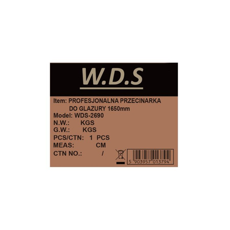 Profesjonalna przecinarka do glazury 1650mm WDS2690
