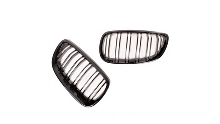 Grill sportowy podwójne żeberka Gloss Black BMW 3 E92 E93 przed liftem 2005-2010