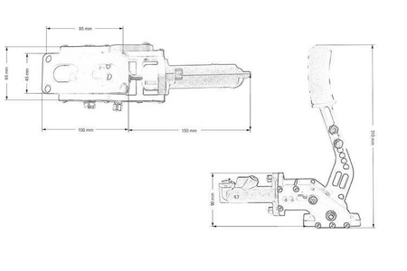 Hamulec ręczny hydrauliczny TurboWorks B01 Red