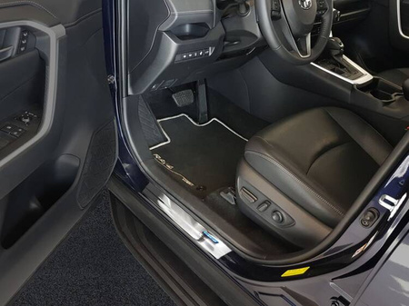 Toyota Rav4 V Zestaw - nakładka na zderzak tylny + nakładki progowe (Stal)
