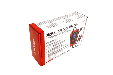 Prostownik cyfrowy ładowarka do akumulatora 6A 3A 12V 24V DBC-03 AMIO-02379