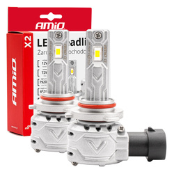 Żarówki samochodowe LED seria X2 HB3 9005/HIR1 9011/H10 6500K Canbus AMIO-02975