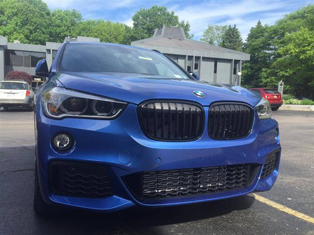 GRILL BMW X1 F48  DOUBLE FLAT BLACK MATT