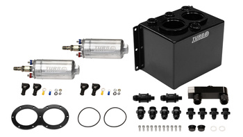 Zbiornik Paliwa Swirl Pot 3L TurboWorks na 2 pompy 250LPH + listwa (w zestawie) Czarny