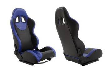 Fotel sportowy MONZA+ Skóra Blue