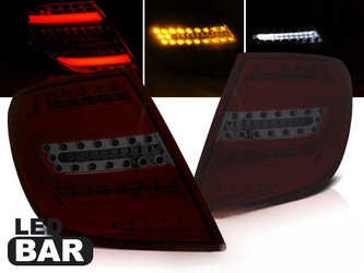 Tylne lampy Mercedes W204 07-10 kombi red smoke