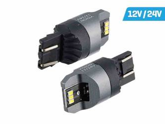 Żarówka VISION W21/5W (T20q) 12/24V 6x 3020 SMD LED, nonpolar, CANBUS, biała, 2 szt.