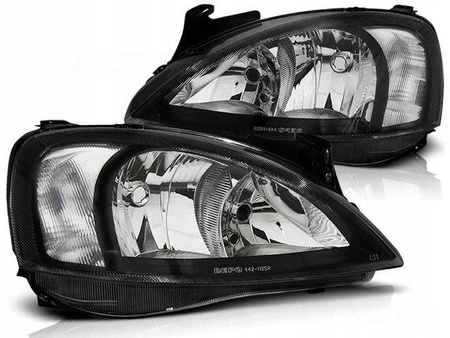 Lampy przednie reflektory OPEL CORSA C 00-06 BLACK