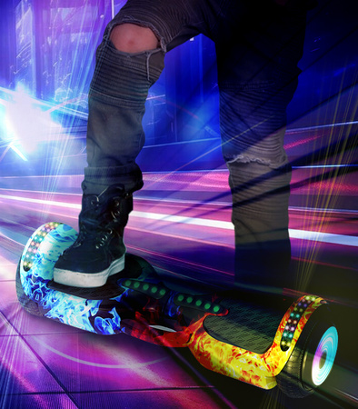 DESKOROLKA ELEKTRYCZNA HOVERBOARD DESKA DUŻE KOŁA ŚWIECĄCE LED BLUETOOTH MUZYKA DLA DZIECI MŁODZIEŻY DOROSŁYCH