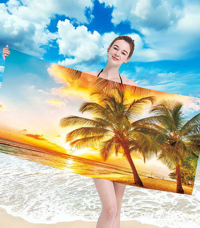RĘCZNIK PLAŻOWY KĄPIELOWY 100 X 180 CM MIKROFIBRA DUŻY SZYBKOSCHNĄCY MIĘKKI KOLOROWY