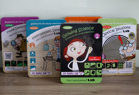 Zestaw do robienia eksperymentów The Purple Cow - Elektryczność statyczna