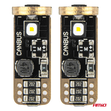 Żarówki LED CANBUS T10 W5W 3SMD 3838 White 12V 24V AMIO-04246