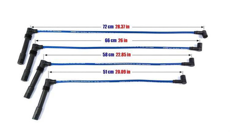 Przewody zapłonowe PowerTEC SEAT LEON AUDI A3 VW GOLF IV BORA 1.8L 96+ Czerwone