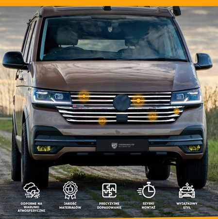 Listwa atrapy zderzaka przedniego do VOLKSWAGEN TRANSPORTER V T5 2009-2015