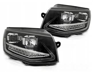Lampy reflektory Vw T6 15- black tube led drl dts