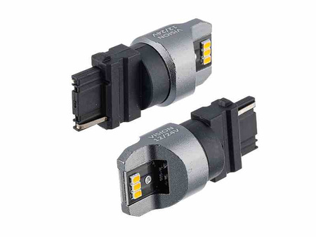 Żarówka VISION PY27W (T25) 12/24V 6x 3020 SMD LED, nonpolar, CANBUS, pomarańczowa, 2 szt.