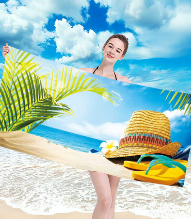 RĘCZNIK PLAŻOWY KĄPIELOWY 100 X 180 CM MIKROFIBRA DUŻY SZYBKOSCHNĄCY MIĘKKI KOLOROWY