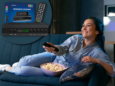 DEKODER TUNER DVB-T DVB-T2 DVB-C TELEWIZJA NAZIEMNA ODBIORNIK TELEWIZYJNY FULL HD ZESTAW PILOT