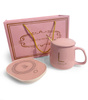 PODGRZEWACZ DO KUBKA ZESTAW CERAMICZY ZASILANY PREZENTOWY ŁYŻKA WIECZKO KUBEK DO HERBATY KAWY