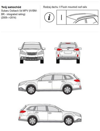 Bagażnik dachowy CRUZ S-FIX Subaru Outback IV MPV