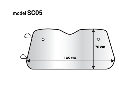 Osłona na szybę 140x70cm przeciwsłoneczna przeciwszronowa AMIO-01535