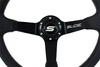 Kierownica SLIDE 350mm offset:80mm Carbon Silver Strip