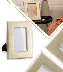 RAMKA NA ZDJĘCIA 19 X 24 Z EKOSKÓRY REGULOWANA STOJĄCA NOWOCZESNA