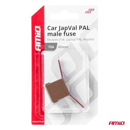 Bezpiecznik samochodowy JAPVAL PAL męski 62mm 70A AMIO-03431