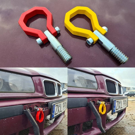 Zaczep Holowniczy Przód BMW E30 E36 E46 Z3 Z4 Czerwony