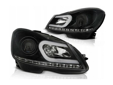 Lampy przednie Mercedes C W204 11-14 BLACK TUBE LI