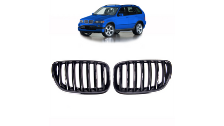 Grill BMW X5 E53 pojedyncze żeberka Gloss Black