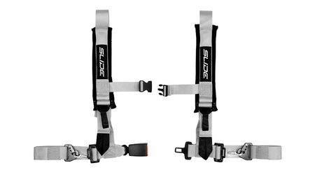Pasy sportowe Slide V2 Srebrne 4P 2" E4