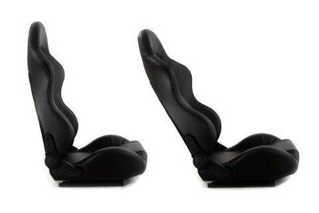 Fotel sportowy MONZA+ Skóra Black