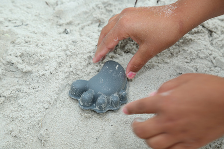 Silikonowe Foremki do piasku 4 szt. Scrunch - Purpurowy