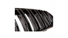 Grill sportowy podwójne żeberka Matt Black  BMW 3 (E90) Sedan (E91) Touring Facelift 2008-2011