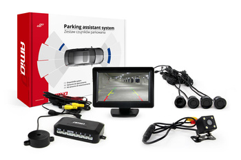 Zestaw czujników parkowania TFT01 4,3" z kamerą HD-315-LED 4 sensory czarne