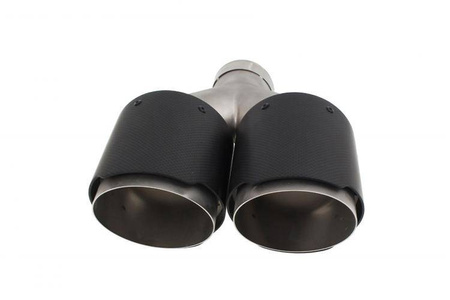 Końcówka tłumika 114mmx2 wejście 76mm Carbon Mat