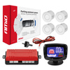 Zestaw czujników parkowania czujniki cofania LED GRAF 4 sensory białe AMIO-01563