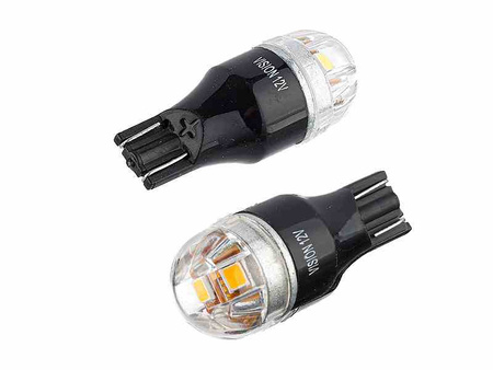 Żarówka VISION WY16W (T15) 12/24V 5x 2835 SMD Lumileds, nonpolar, CANBUS, pomarańczowa, 2 szt.