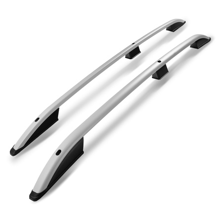 Relingi dachowe Volkswagen Caddy III 2K L1 | SWB 2010-2015 Srebrny SHORT