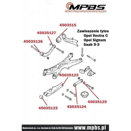 Zestaw zawieszenia - MPBS: 4503501