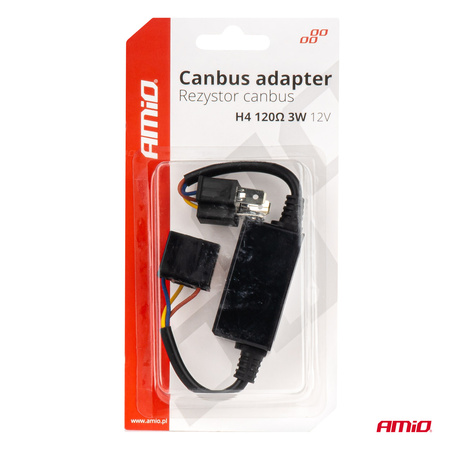 Rezystor CANBUS opornik do żarówek LED 3W 120? H4 AMIO-04127