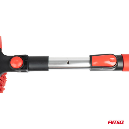 Szczotka zmiotka skrobaczka do szyb śniegu lodu teleskopowa ze ściągaczką wody 98-134 cm AMIO-04147