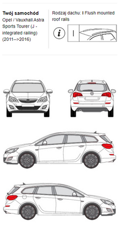 Bagażnik dachowy CRUZ S-FIX Opel Astra ST 11-16