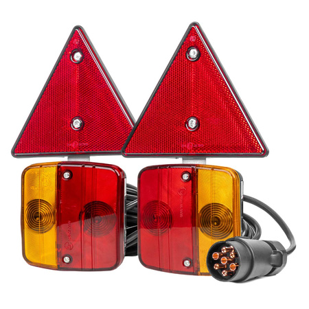 Zestaw świateł lamp do przyczepki na magens AMIO-02095