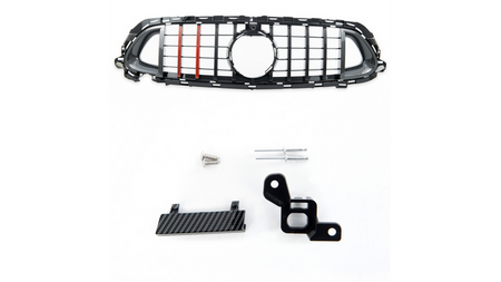 Grill sportowy GT-R Carbon Look MERCEDES E-Class W213 S213 A238 C238 Facelift 2020-2023