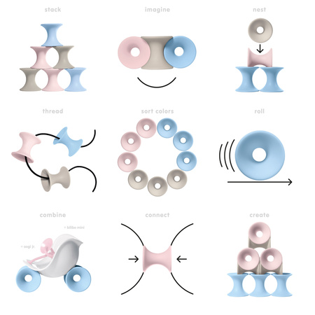 Zabawka kreatywna Tulu PASTEL - 3 szt.